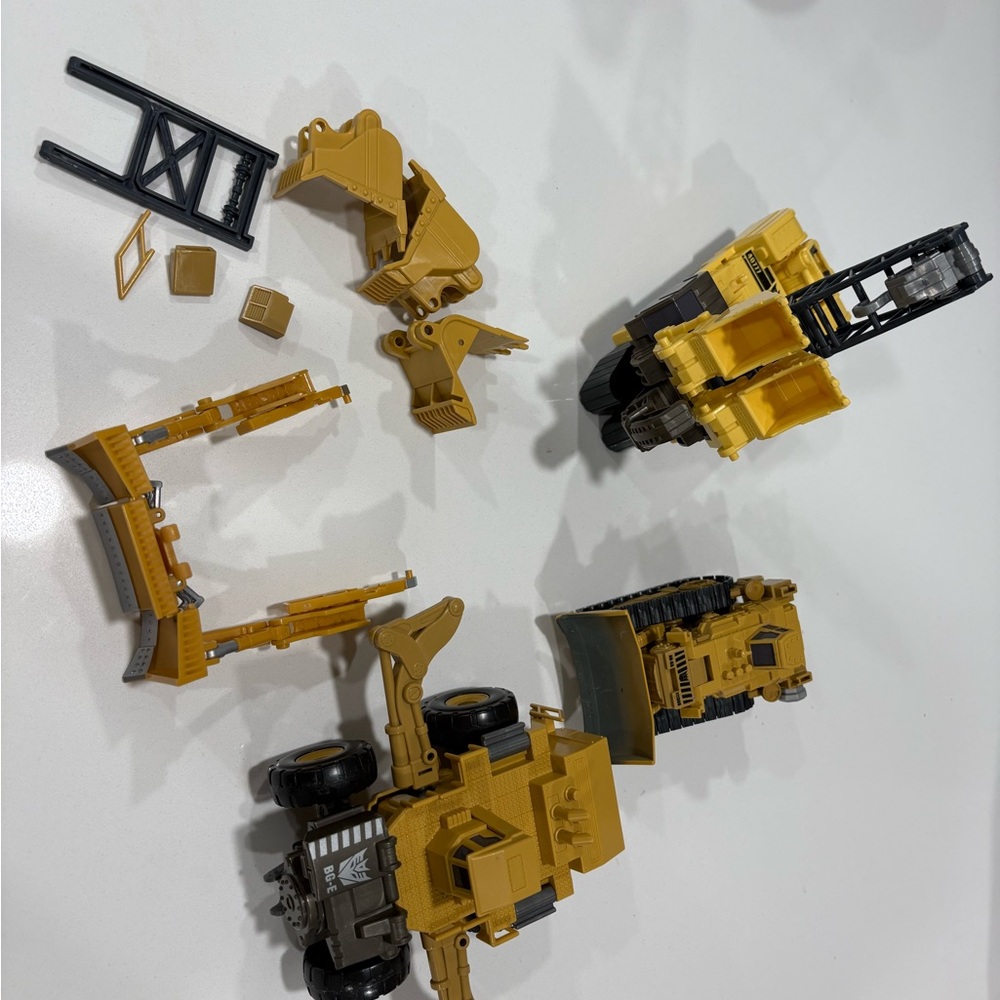 Yellow and Black Construction Vehicle Toy Set